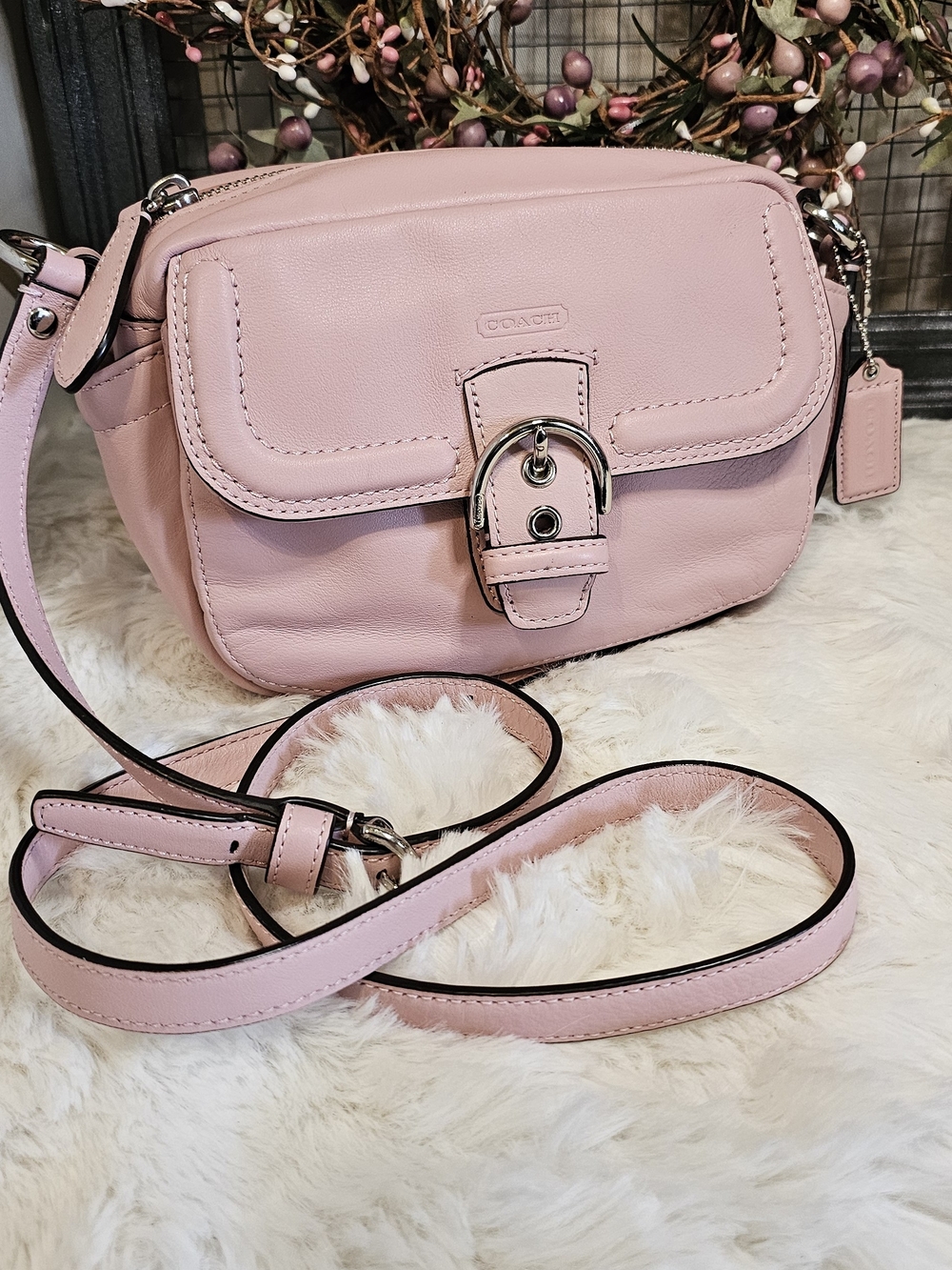 Coach Pink Leather Crossbody Bag